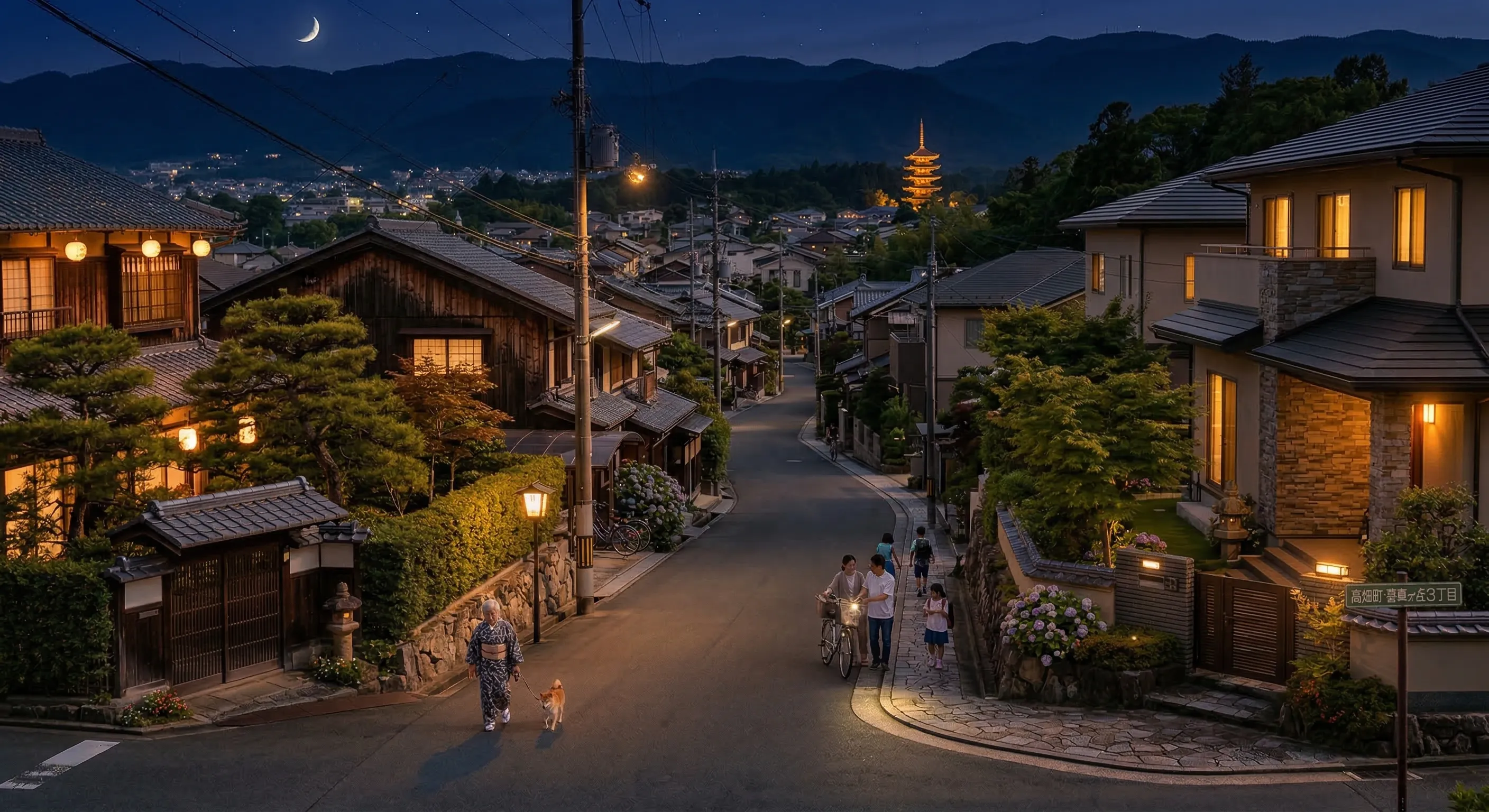 夜の街並みの風景
